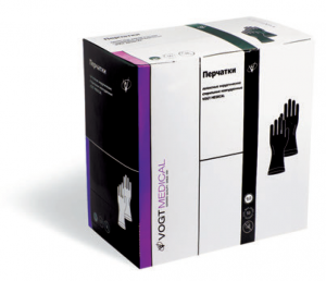 Перчатки латексные хирургические анатомические неопудренные Vogt Medical (размер 8,5). Блок 50 пар.