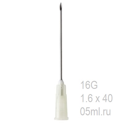 Игла инъекционная одноразовая стерильная  VM 16 G 1 ½