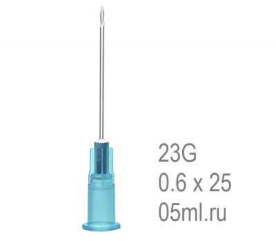 Игла инъекционная одноразовая стерильная  VM 23 G 1